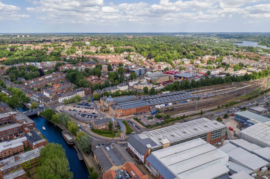 Aerial Drone Photographs Norwich from Blanc Creative