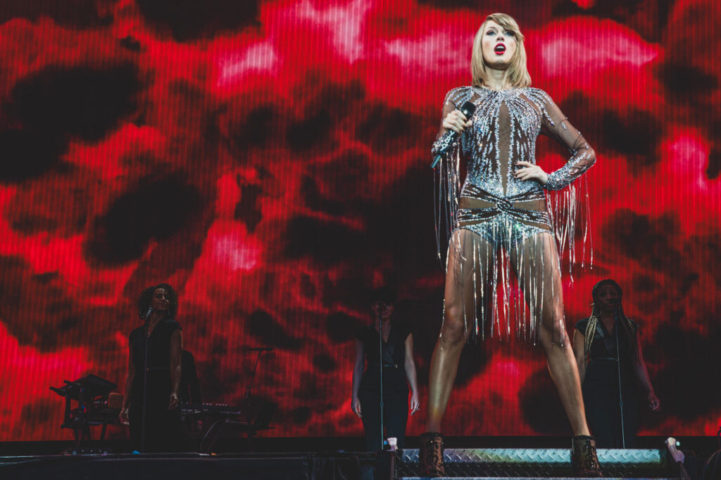 Taylor Swift on stage headlining a concert - Image by Lee Blanchflower, Best Music Photographer Norwich