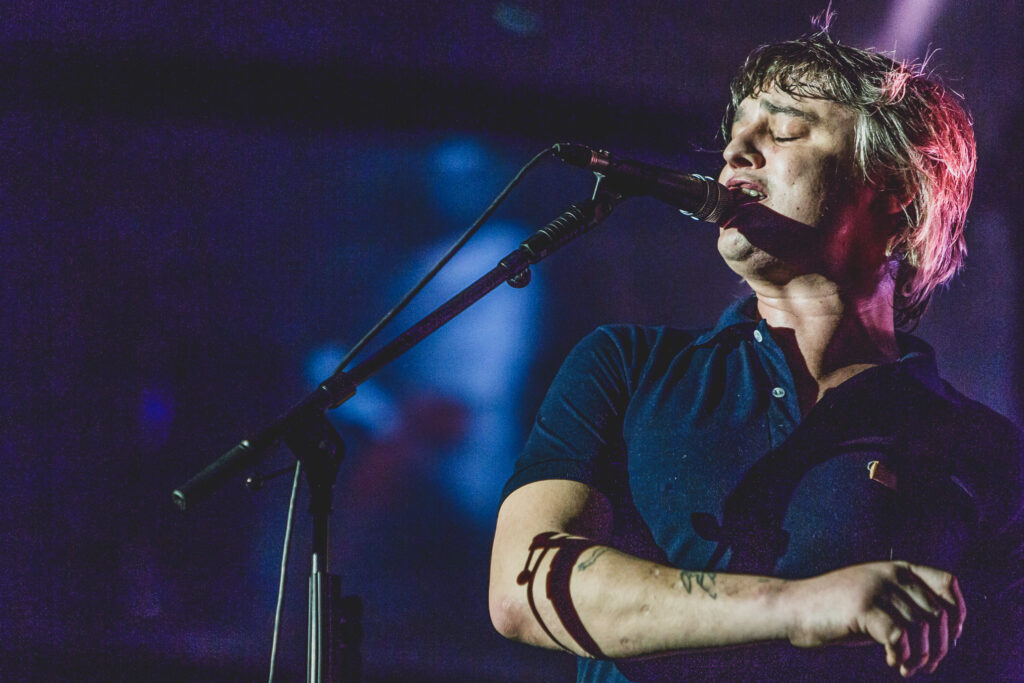 The Libertines Photography of Pete Docherty performing at O2 Arena London in 2016