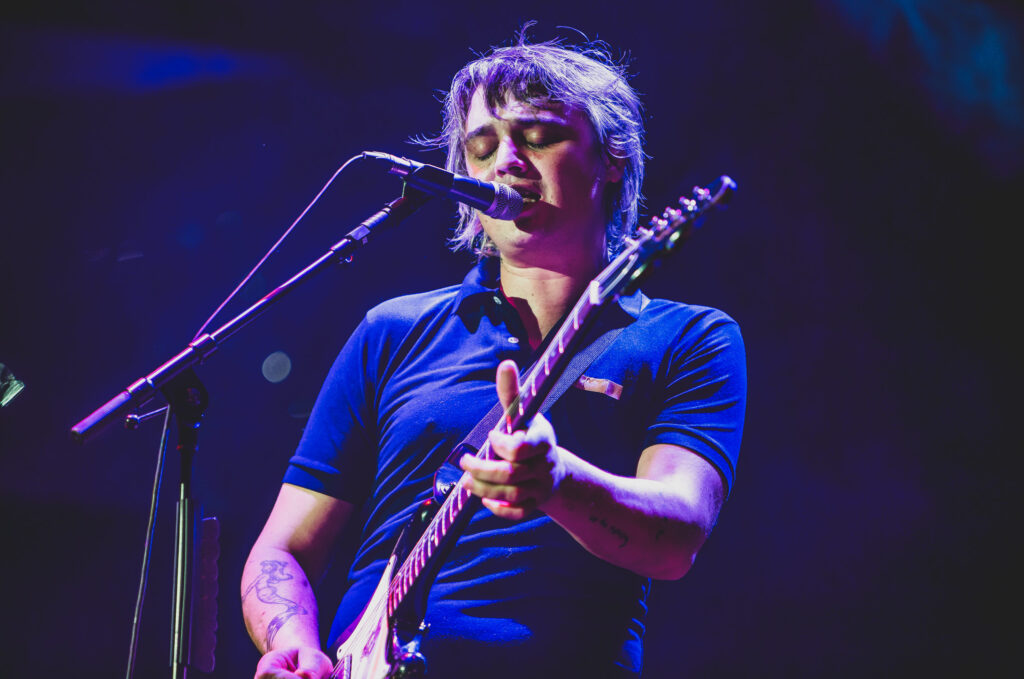 The Libertines Photography of Pete Docherty performing at O2 Arena London in 2016