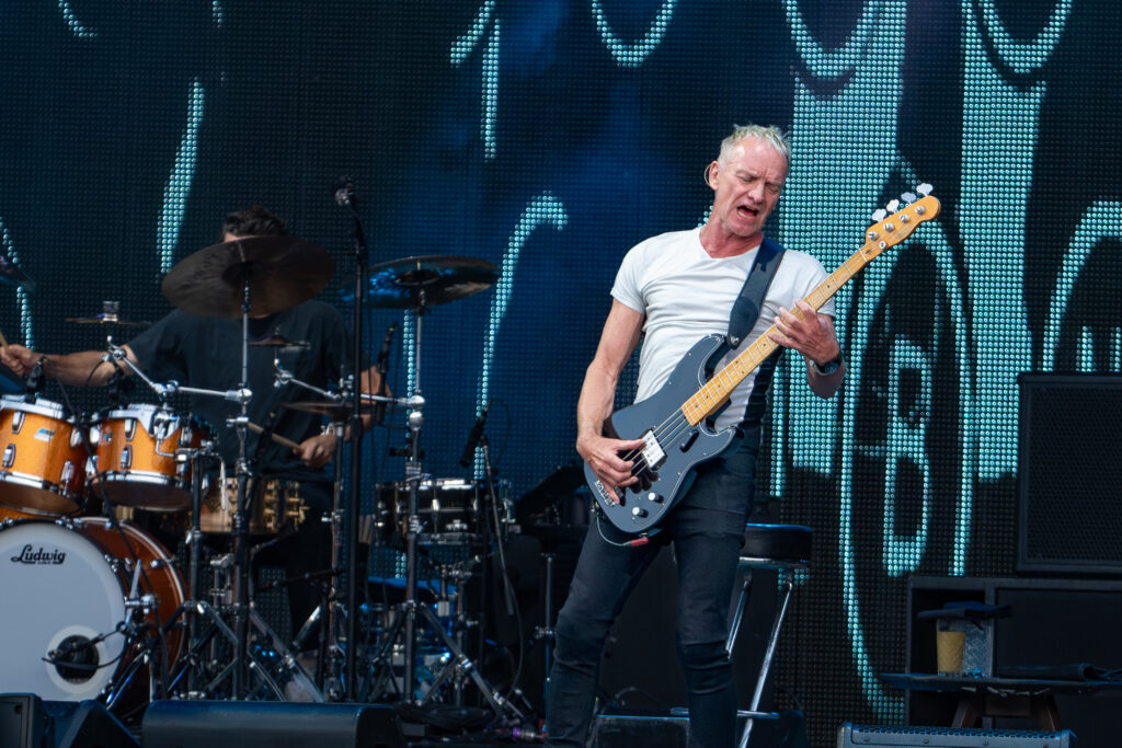 Sting concert photography 2024. Sting performs a headline set at Thetford Forest Live - Photography by Lee Blanchflower, Blanc Creative