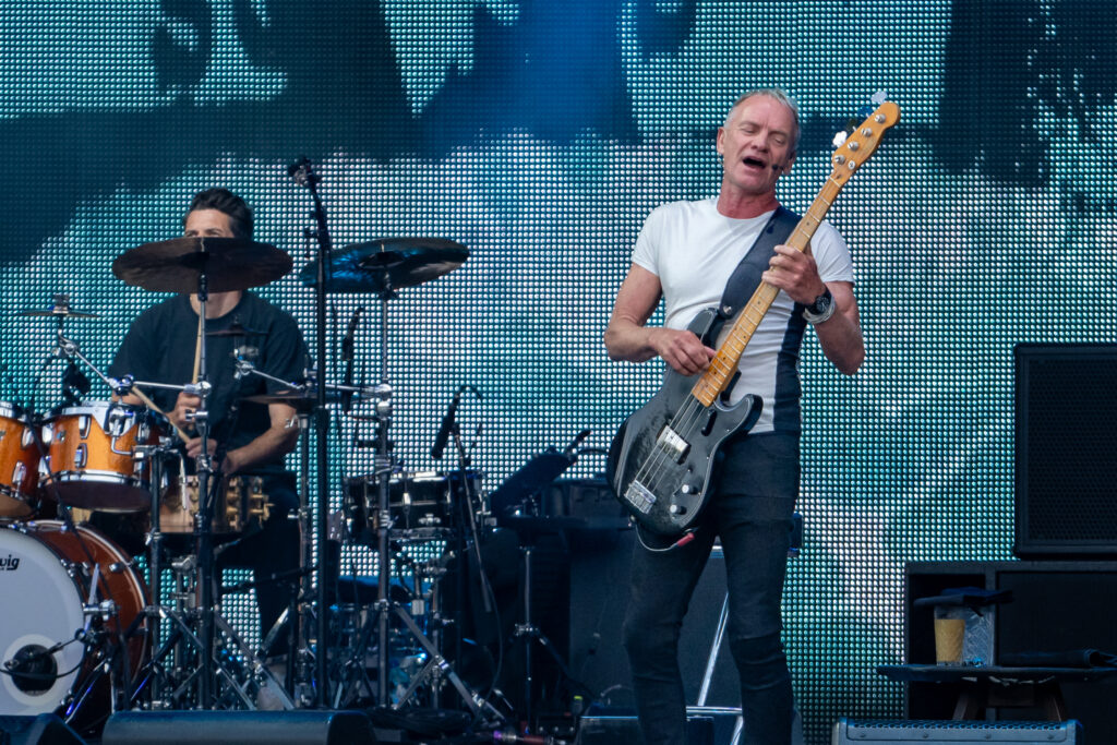 Sting concert photography 2024. Sting performs a headline set at Thetford Forest Live - Photography by Lee Blanchflower, Blanc Creative