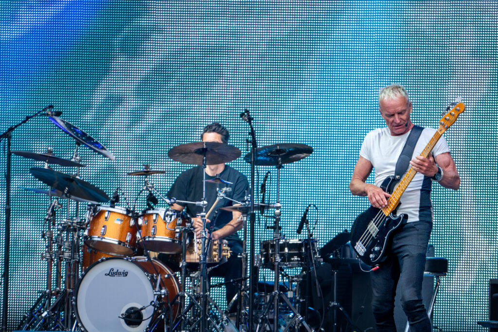 Sting concert photography 2024. Sting performs a headline set at Thetford Forest Live - Photography by Lee Blanchflower, Blanc Creative