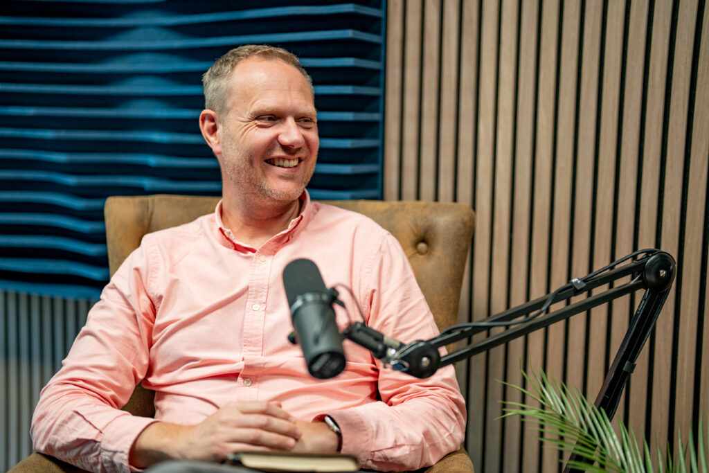 Blanc Creative Commercial Photography Norwich Podcast Production in Norwich by Blanc Creative. Jame Shipp, partner at Lovewell Blake hosting the Summing Up Podcast Show with an Episode on Football Finance Podcast